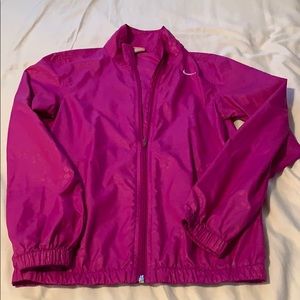 Nike magenta windbreaker, size small